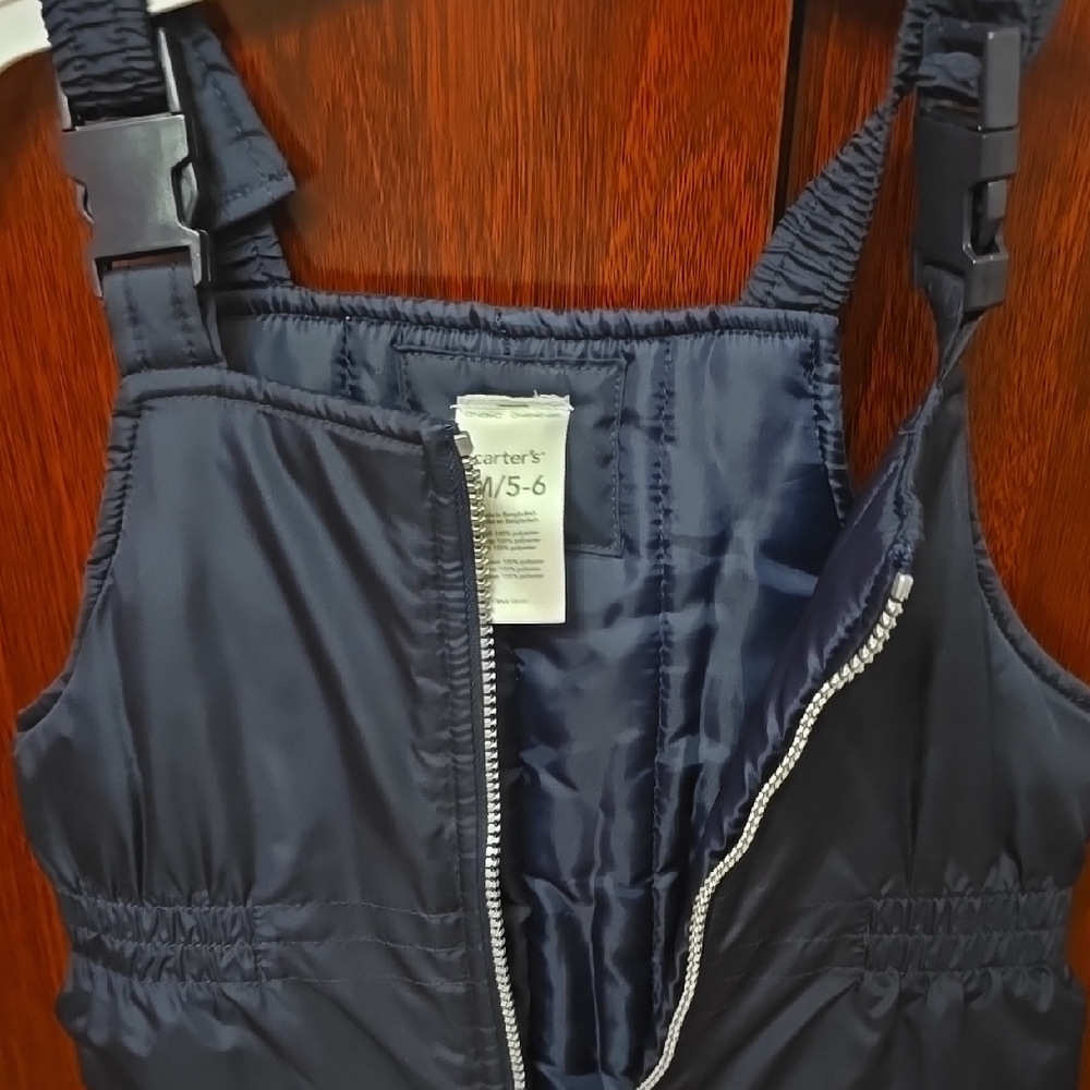 Carter's Blue Quilted One Piece with Adjustable Straps
